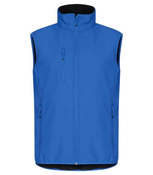 0200911 55 classicsoftshellvest royalblue front preview - Clique Classic Softshell Vest