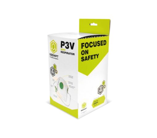 3FF3V 3 scaled - Beeswift Fold Flat P3 Face Mask With Valve - Box of 20