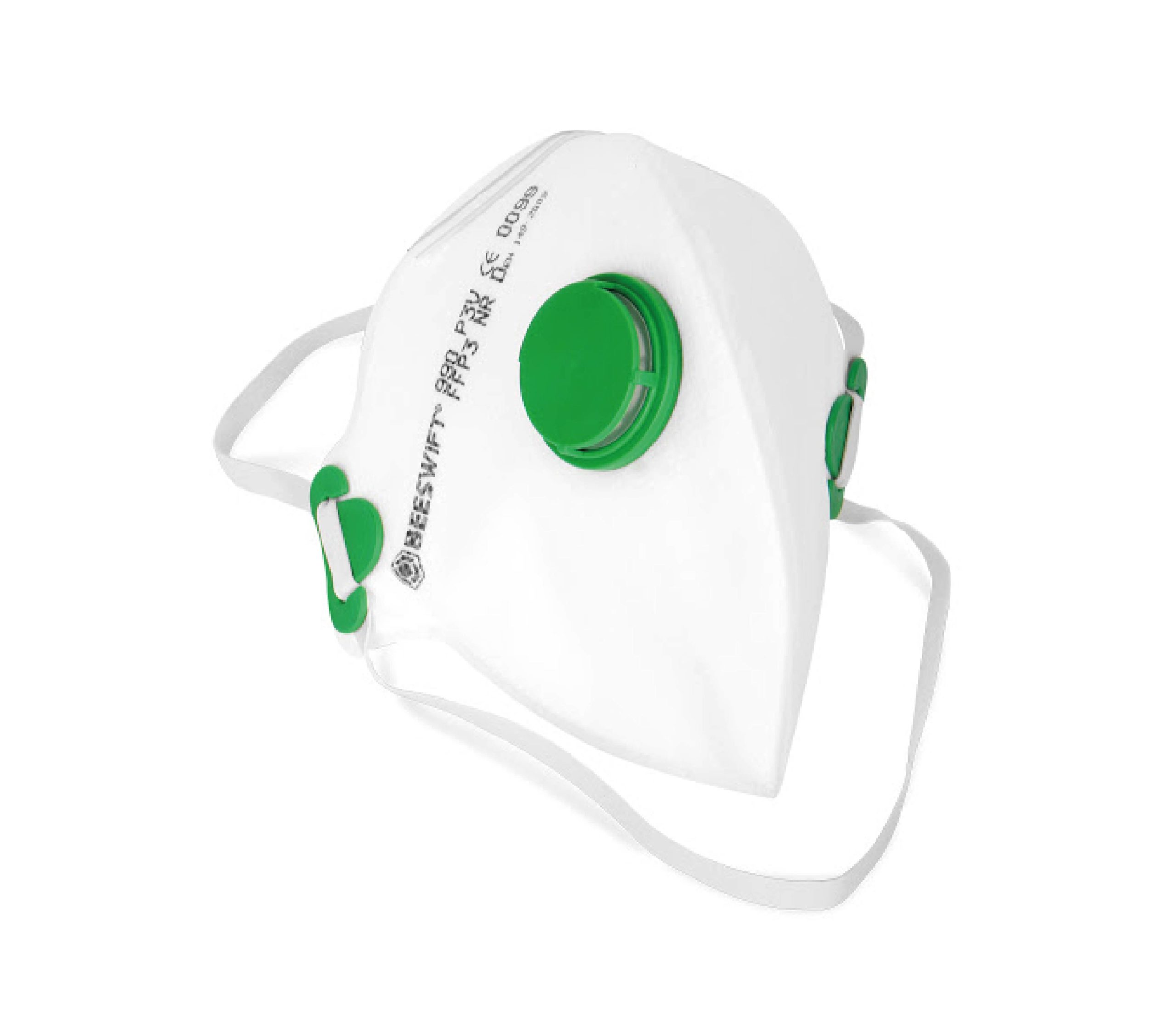 Beeswift Fold Flat P3 Face Mask With Valve – Box of 20