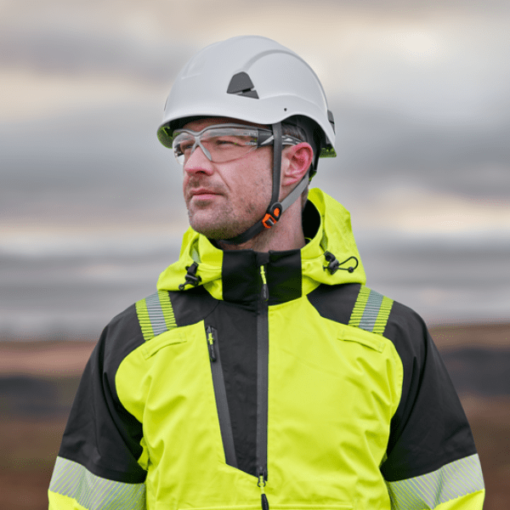Portwest Hi-vis overhead rain jacket