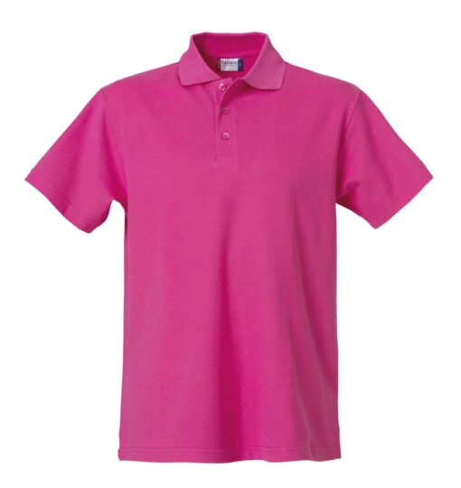 Basic Polo 028230 Bright Cerise scaled - Clique Basic Polo - Men's Fit