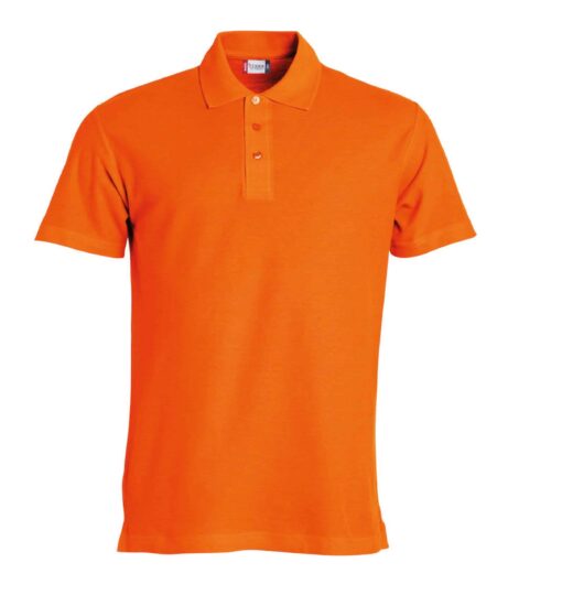Basic Polo 028230 Orange scaled - Clique Basic Polo - Men's Fit