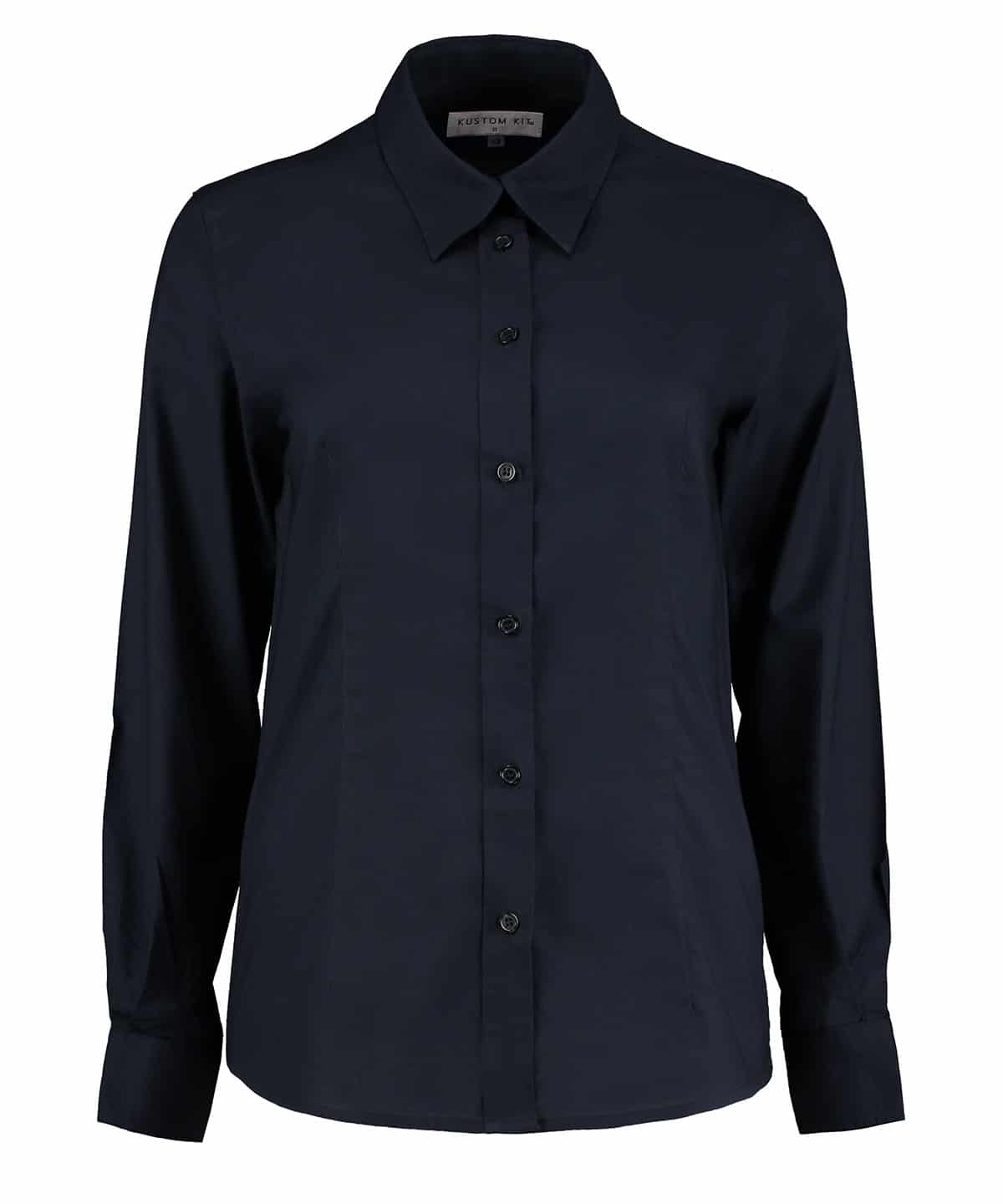 Kustom Kit Workplace Long-Sleeved Oxford Blouse – Ladies Fit
