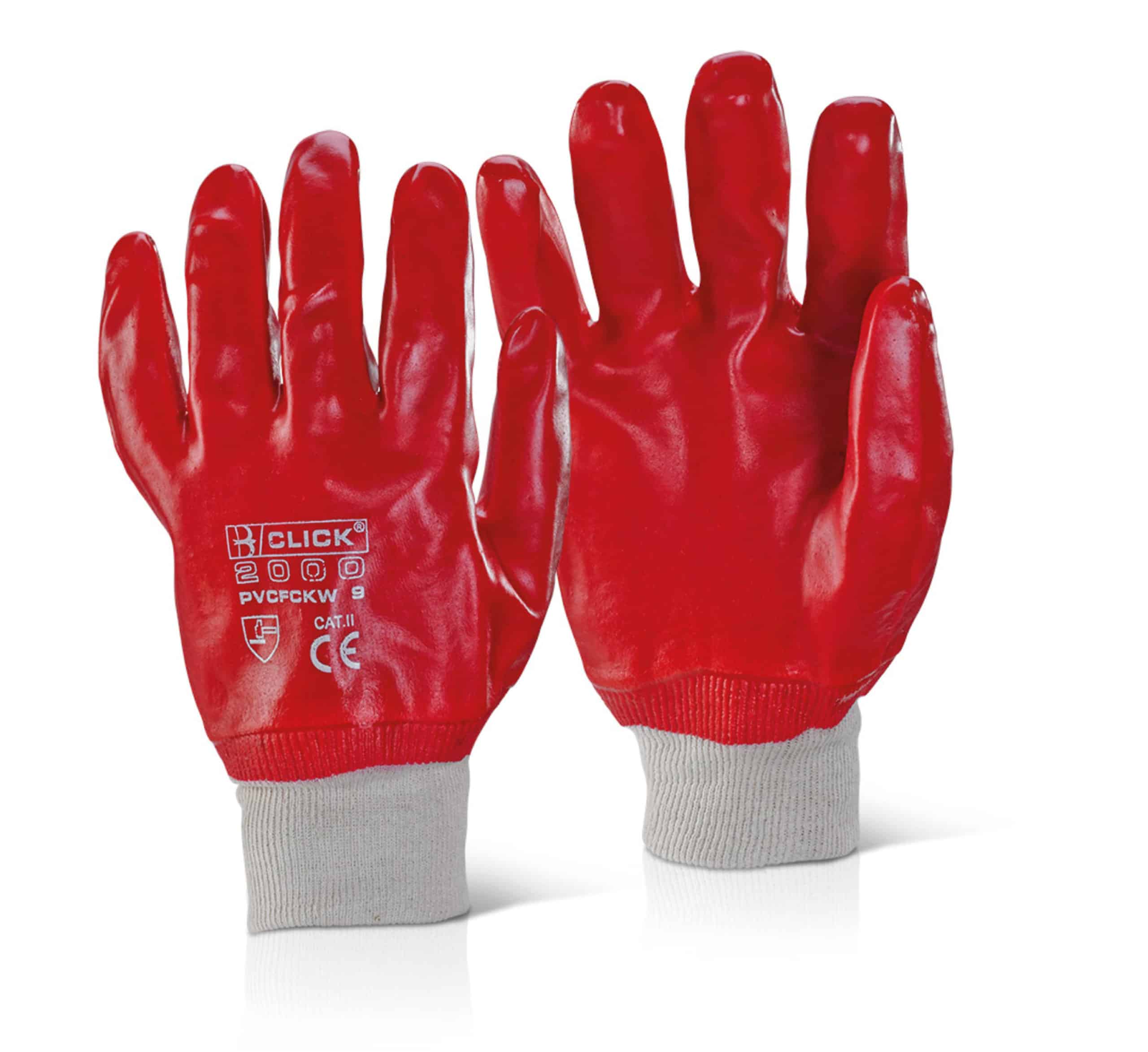 PVC FULLY COATED KNITWRIST RED – Pack Of 10