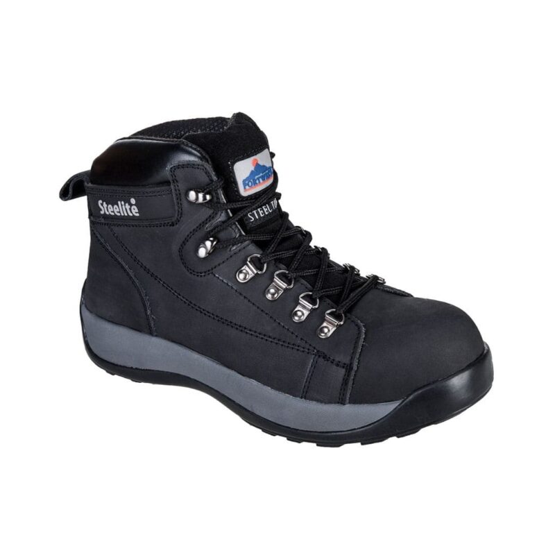 Black outdoor workwear winter site boots