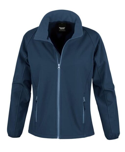 R231F NAVY - Result Core Two-Tone Softshell Jacket - Ladies Fit