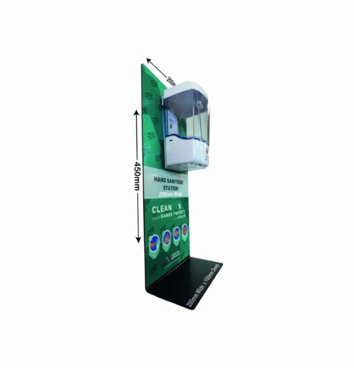 Side Angle Stand 2 scaled - Touch Free Hand Sanitiser Stand