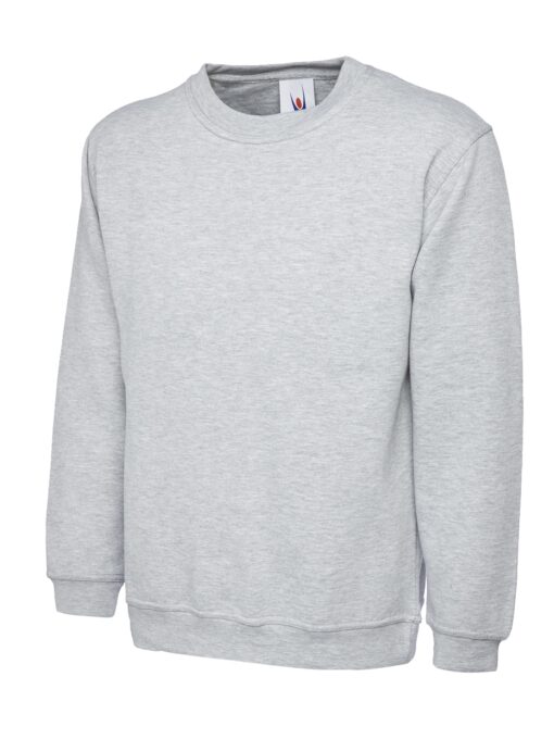 UC201 Heather Grey - Uneek Premium Sweatshirt
