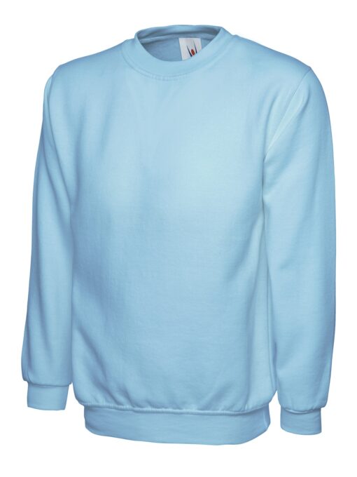 UC511 Sky - Uneek Ladies Deluxe Crew Neck Sweatshirt