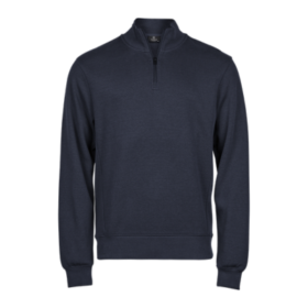 Tee Jays Ribbed Interlock Half Zip Sweatshirt