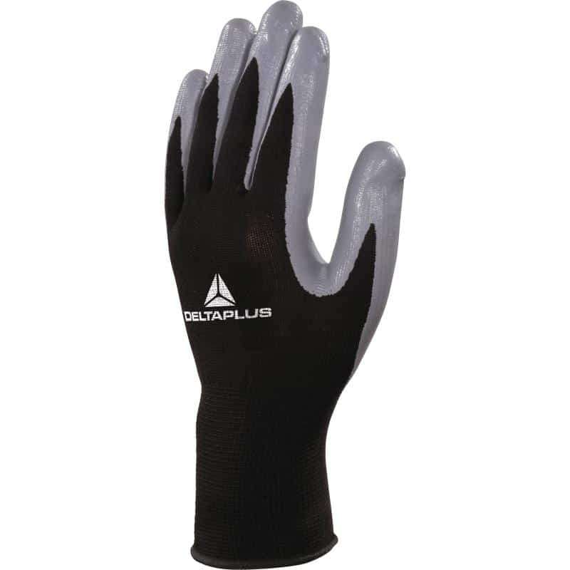 Delta Plus VE712GR Nitrile Coated Glove – Pack of 10
