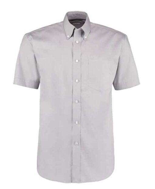 kk109 silvergrey ft2 - Kustom Kit Oxford Shirt Short-Sleeved