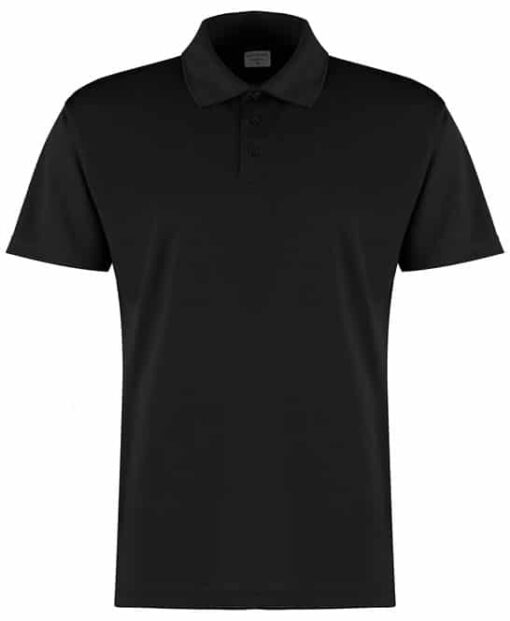 kk455 black ft2 - Kustom Kit Cooltex Plus Micro Mesh Polo