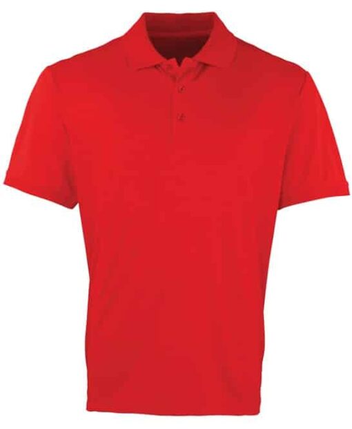 pr615 red ft2 - Premier Coolchecker Pique Polo