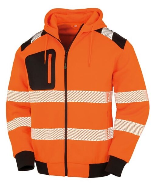 - Result Recycled Robust Zipped Safety Hoodie