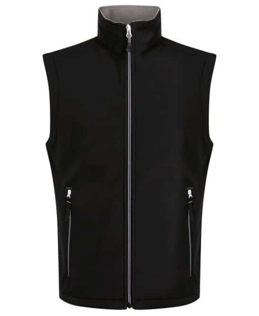 rg591 black mineralgrey ft3 - Regatta Ascender 2-Layer Softshell Bodywarmer