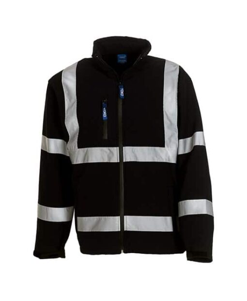 yk040 black ft - Yoko Hi Vis Softshell Jacket